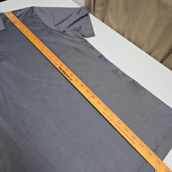 Mizzen+Main Mens‎ Performance Polo Shirt XL Gray Short Sleeve Golf Stretch - Picture 10 of 11